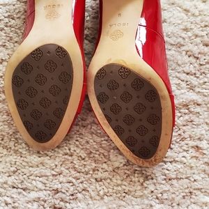 Red Isola heels